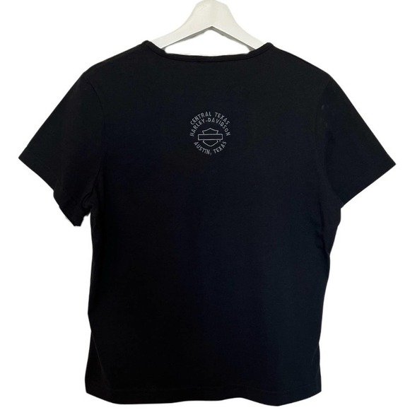 Harley Davidson Embroidered Front / Back Central Texas Austin, TX Tee Size Large - Picture 2 of 5
